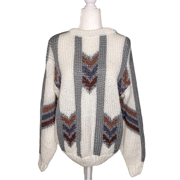 Vintage Other - Forum Vintage Men's 90s Southwestern Knit Sweater Cream Medium